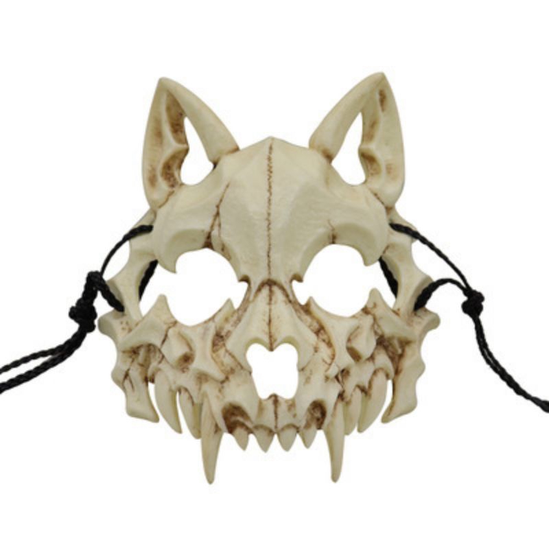 máscara de caveira lobo esqueleto para festa fantasia halloween meninos em Oferta na Shopee