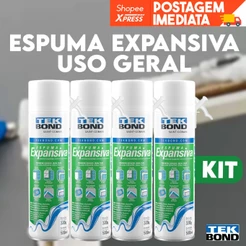 Kit 4 Espuma Expansiva Selante Universal 500ml 320g Tekbond