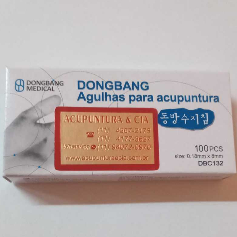 Agulha de acupuntura Ting Dong Bang 0,18x8 Para Acupuntura