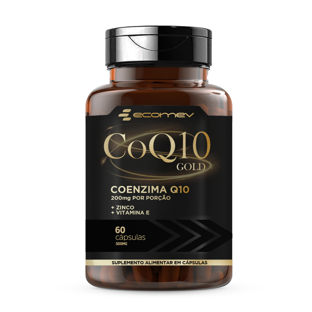 Coenzima Q10 Gold 500Mg de CoQ10 Pura + Vitamina E Zinco 60Cáps Ecomev em Oferta na Shopee