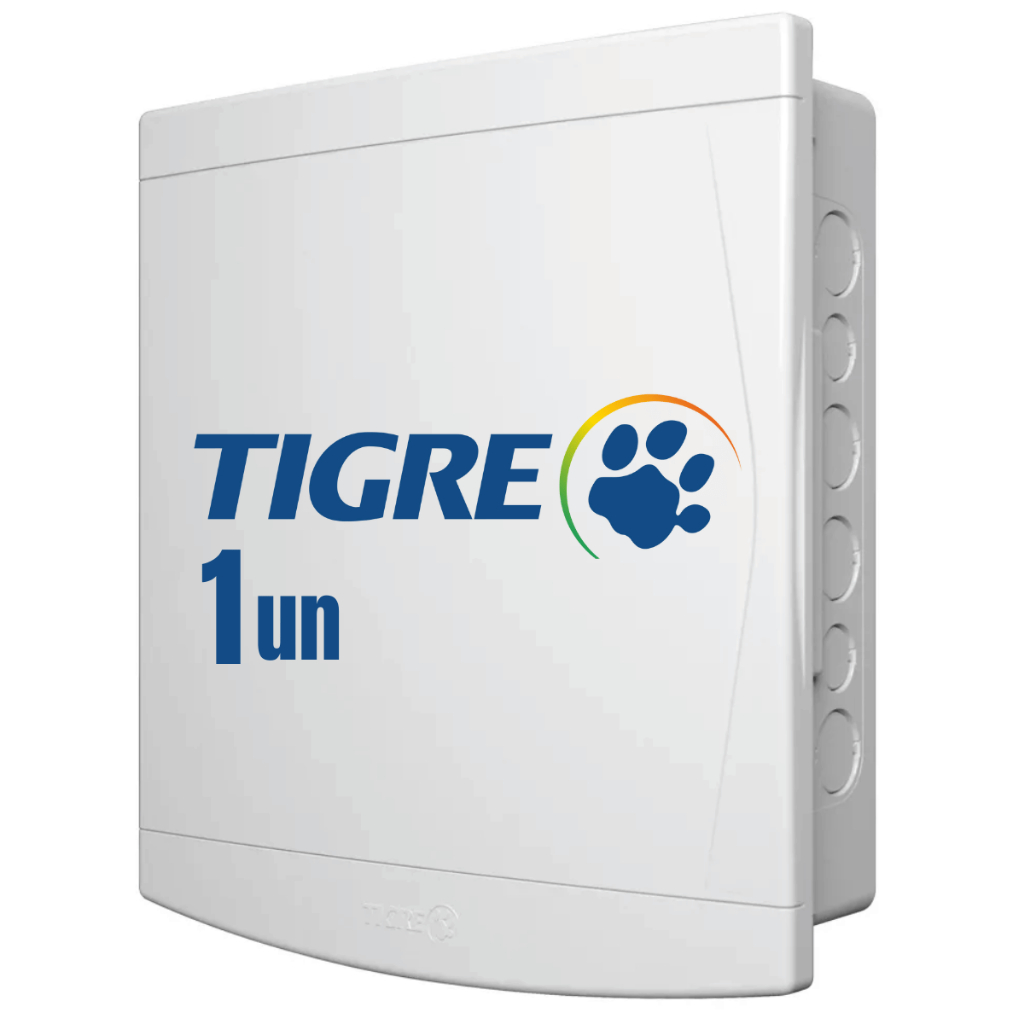 Quadro Distribuicao Embutir Tigre 12/16 Disjuntores S/ Barramento Sergurança Elétrica Com Acessórios