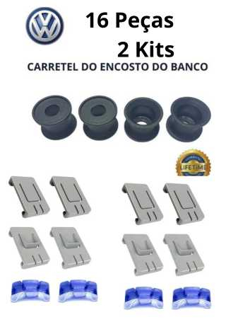 Kit Calço Trilho Deslize Banco Gol G3 G4 G5 G6 Acessório KIT COMPLETO Banco dianteiro