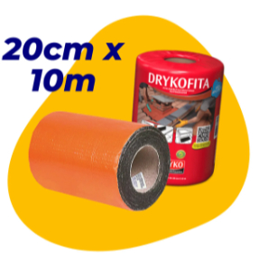 Manta Asfáltica Terracota 20cm X 10m Telhado Fita Auto Adesiva Vedatudo Dryko Impermeabilização