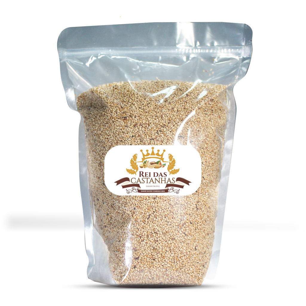 Gergelim Integral [COM CASCA] Premium [COM ATM] - 500G - Indústria Rei das Castanhas