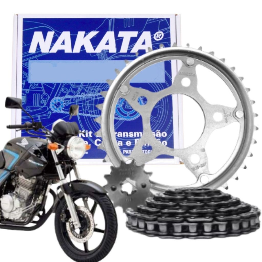 Kit Relação Tração Transmissão Honda Cbx 250 Twister 2001 a 2008 Original Nakata