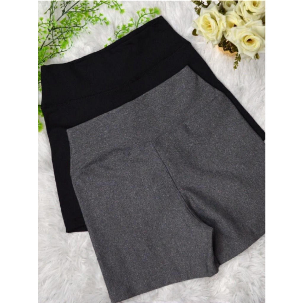 Kit Bermudas feminina Cintura alta grossa fitness academia caminhada Short academia curto