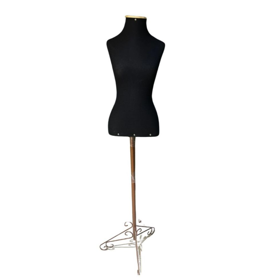 1 Busto Manequim Feminino Para Corte Costura com Base Pedestal Retro