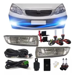 Kit Farol De Milha Neblina Auxiliar Corolla 2003 2004 + Xenon H3 8000k