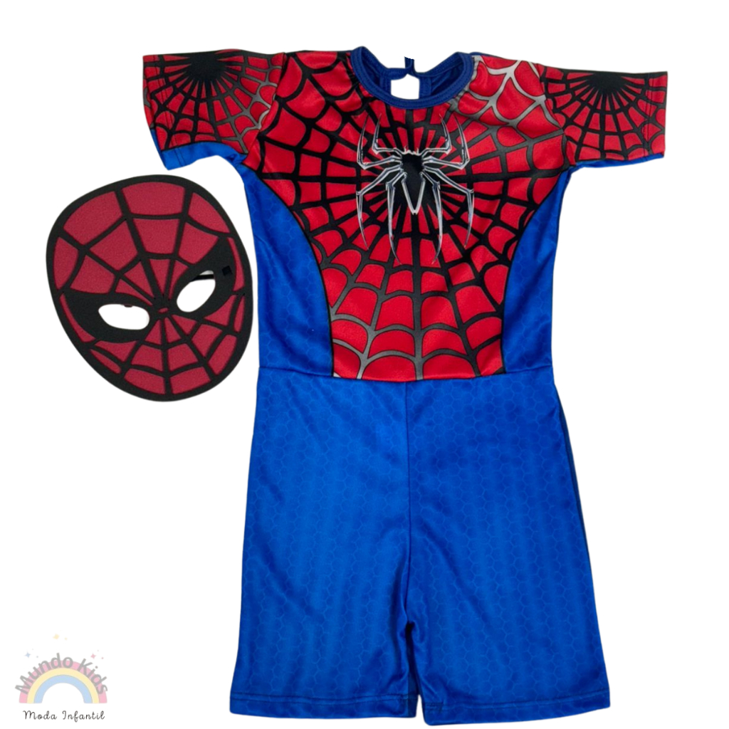 Roupa fantasia Homem  Aranha infantil com mascara- Envio Imediato em Oferta na Shopee
