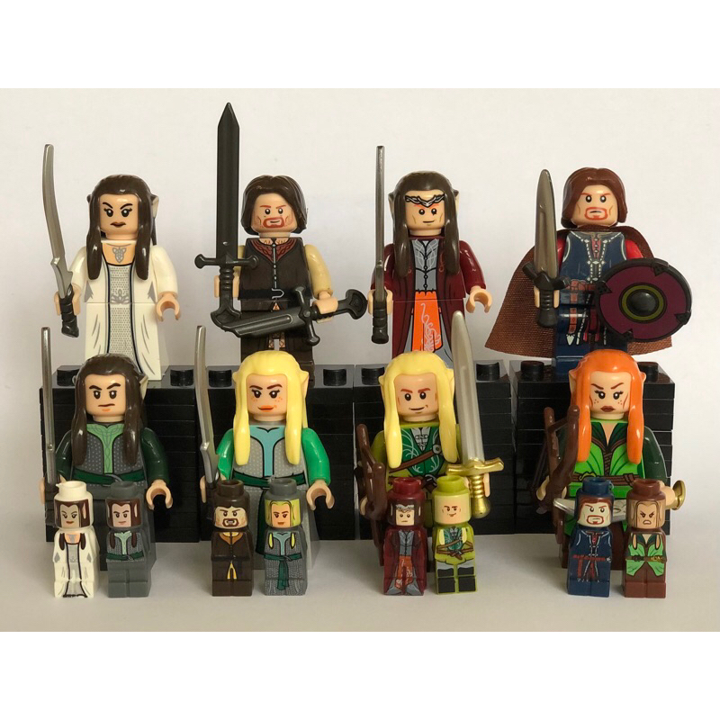 Minifiguras Bonecos Elfos Senhor dos Anéis Hobbit Boromir Tauriel Elrond Aragorn Arwen Lord of Rings TV6403