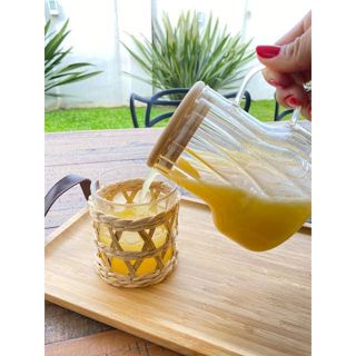 Jarra de Vidro Borossilicato com Tampa de Bambu Classic 500ml, 620ml ou 1 litro Lyor em Oferta na Shopee