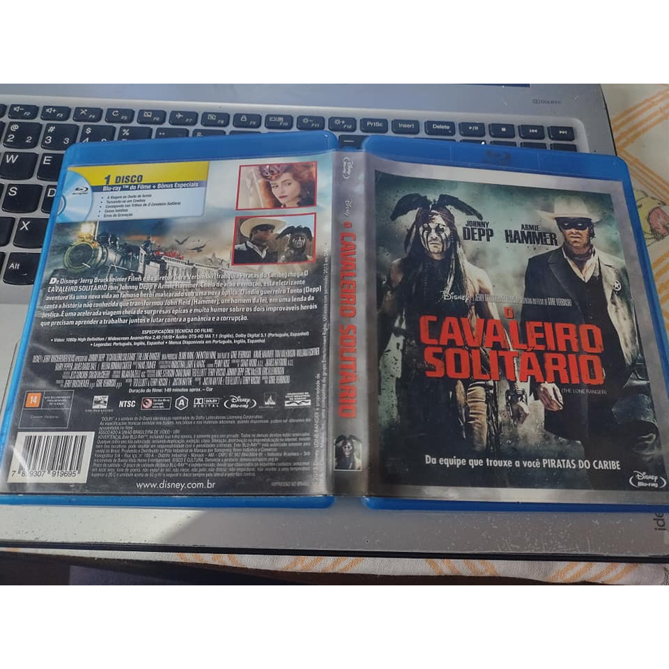 O Cavaleiro Solitário - Bluray filme Disney Dublado Johnny Depp