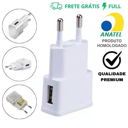 CARREGADOR FONTE ADAPTADOR TURBO PLUG USB 5V 3.1A BRANCO OU PRETO