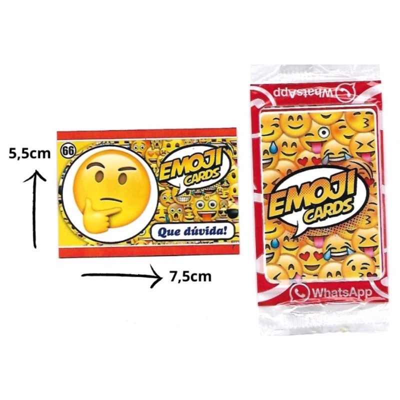 Kit 80 Cards Do EMOJI - 20 Pacotinhos Com 4 Cartinhas Em Cada!
