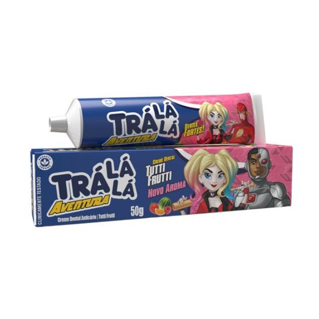 Creme Dental Liga da Justiça Trá Lá Lá Kids - Tutti Frutti (50g) em Oferta na Shopee