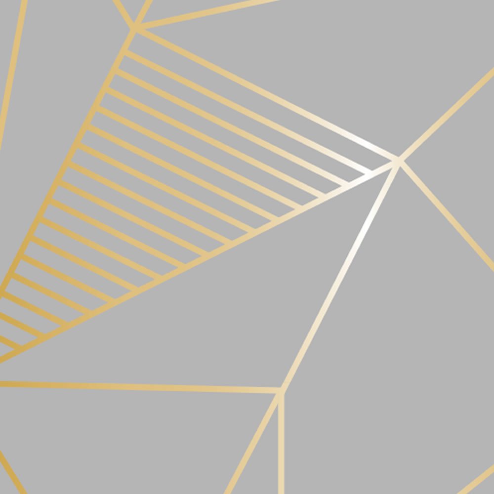 Promoção Imperdível Papel de Parede Adesivo Geométrico Cinza Gold Moderno 1m Promoção!