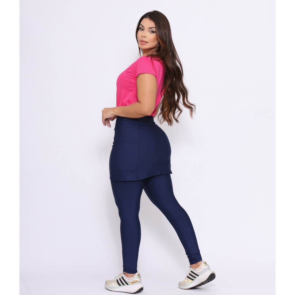 Calça com Bolso Fitness Moda Evangelica Treinos Modesto Academia