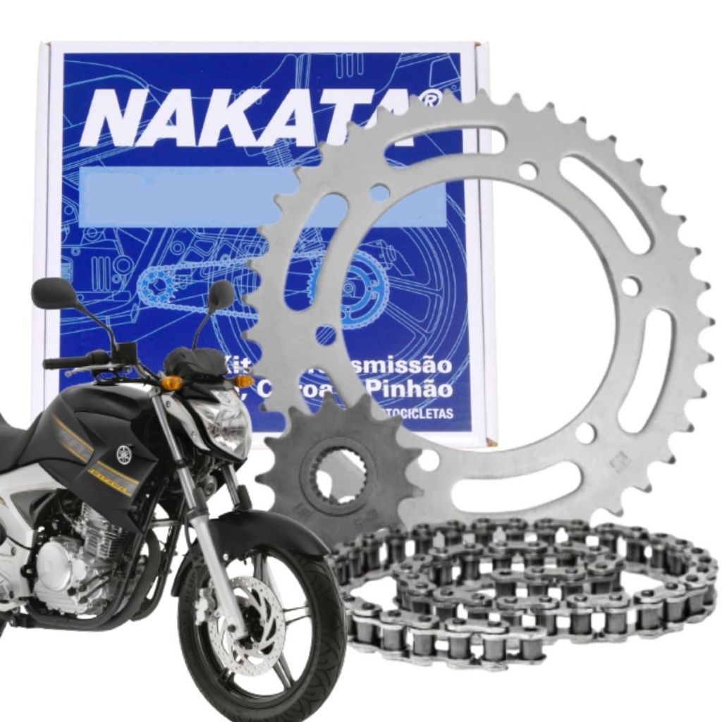 Kit Relação Tração Transmissão Yamaha Fazer 250 2005 a 2017 Original Nakata