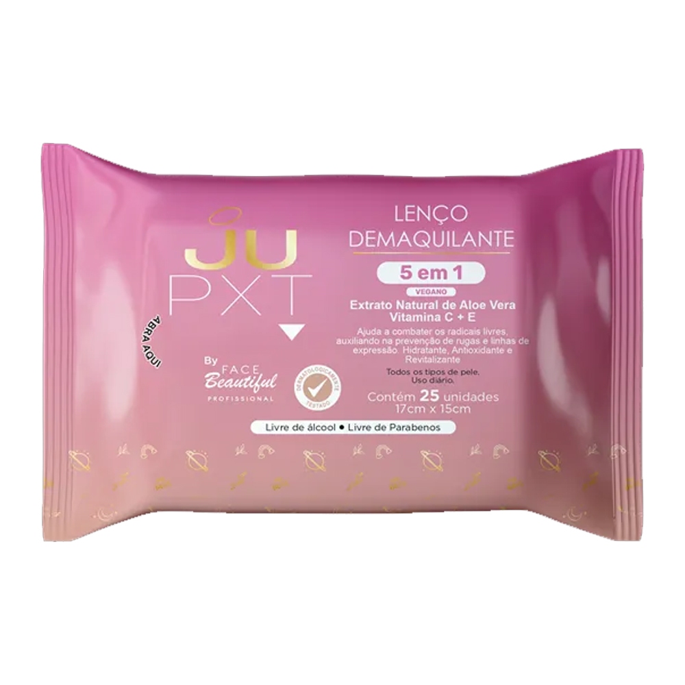 Lenço Demaquilante 5 em 1 Vegano JUPXT by Face Beautiful