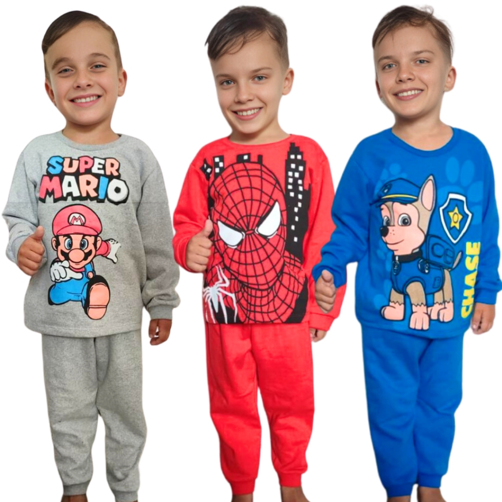 Kit 6 Peças De Moletom Infantil De Gola Redonda Sendo 3 Calças + 3 Blusas 2AO8 Anos
