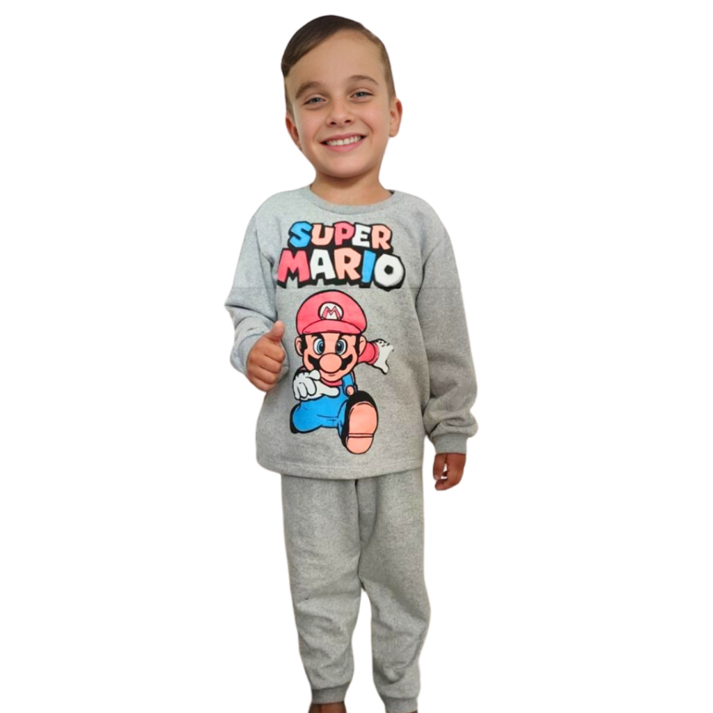 Conjunto moletom infantil masculino gola redonda flanelado