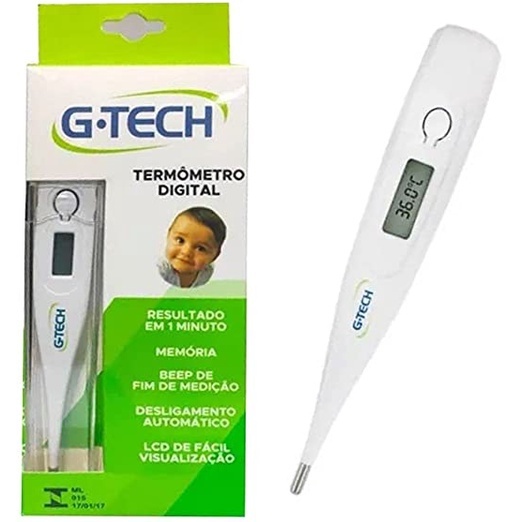 Termômetro Clínico Digital G-tech Infantil e Adulto Branco