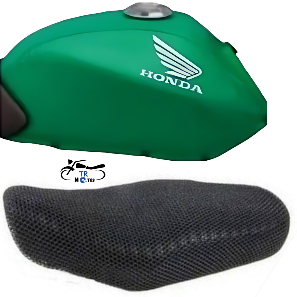 Capa Banco Termica + Capa Tanque Verde Titan Fan 125 2000/2001/2002/2003/2004/2005/2006/2007/2008