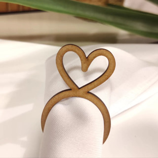 50 ANEL PORTA GUARDANAPO CORAÇÃO MDF 3MM CORTE A LASER em Oferta na Shopee