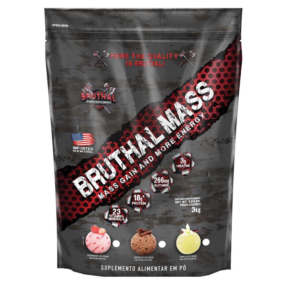 Hipercalórico Brutal Mass Energy Gain 3kg - Bruthal Sports