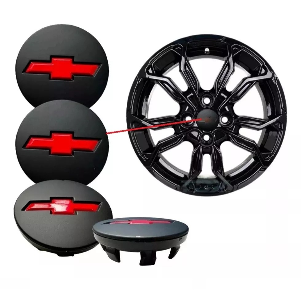 Kit 4 Calotinhas Tampa Roda Gm Vectra Gtx Aro 17 58mm