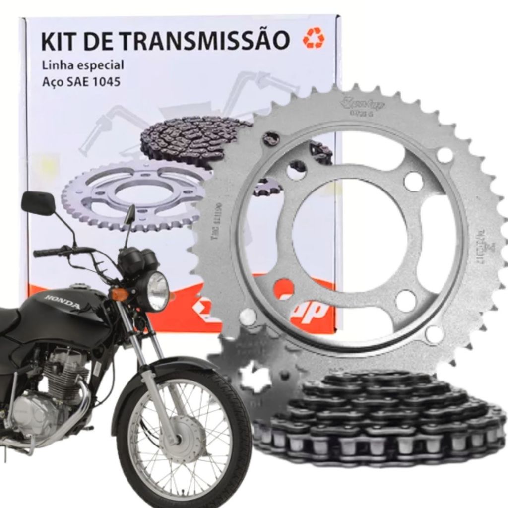 Kit Relação Tração Transmissão Cg Titan 125 2000 a 2008 Novo Original Cofap