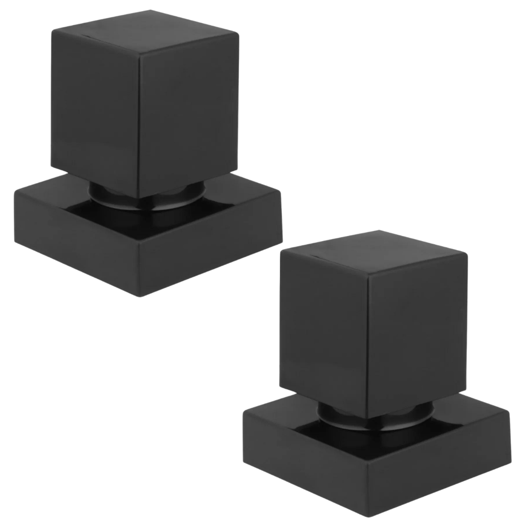 KIT 2 Acabamentos Quadrado De Metal Para Registro Pressão Gaveta Deca Docol Acabamento Preto Fosco em Oferta na Shopee