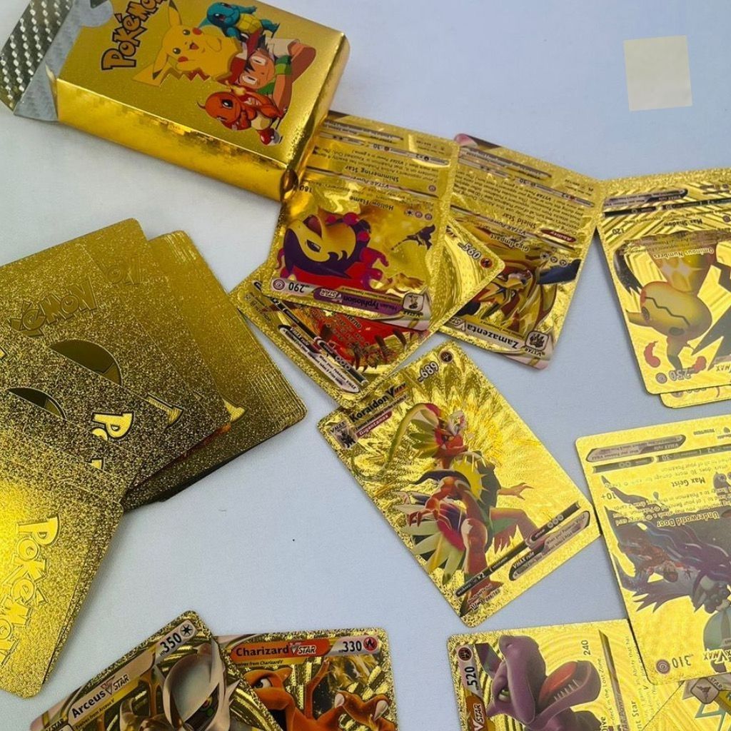 cartas do Pokémon dourada - 50 cartas