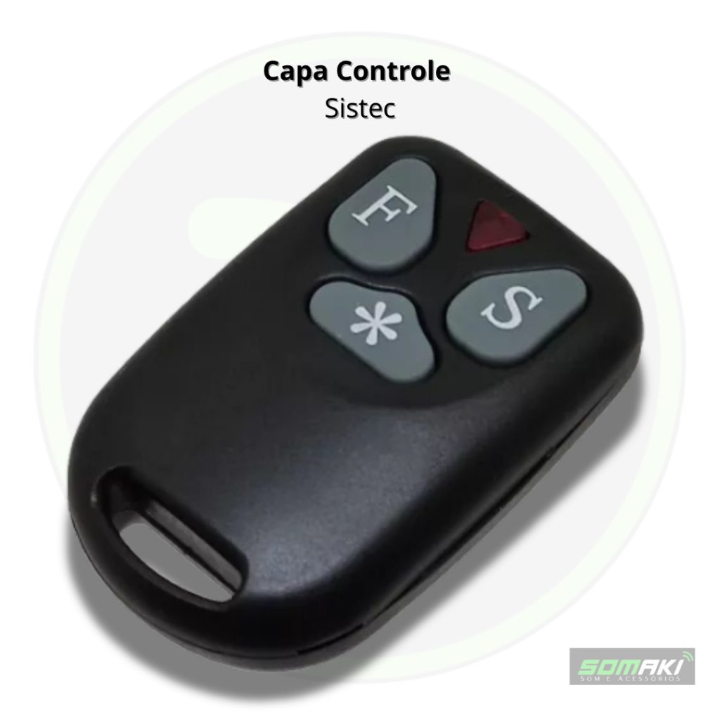 Capa Carcaça Oca Controle Alarme Sistec 986 Sx40 3 Botões