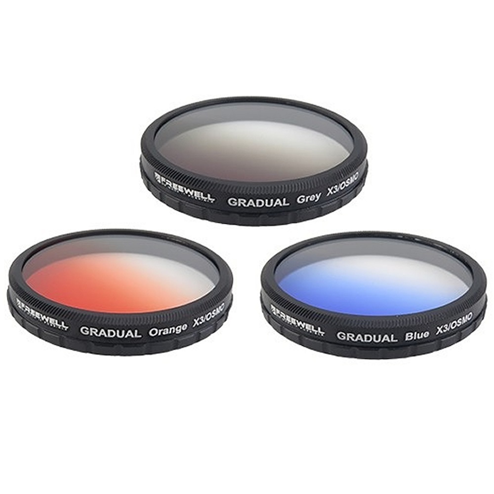 Conjunto Filtro Gradual Laranja/azul/cinza Drone Inspire 1