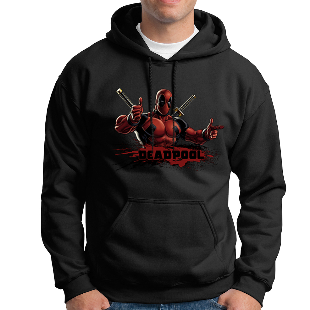 Moletom Canguru Deadpool Casaco Unissex Inverno Confortável Novidade
