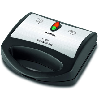 Crepeira Mondial Pratic Crepe & Hot Dog CP-01 850W Preto e Inox em Oferta na Shopee