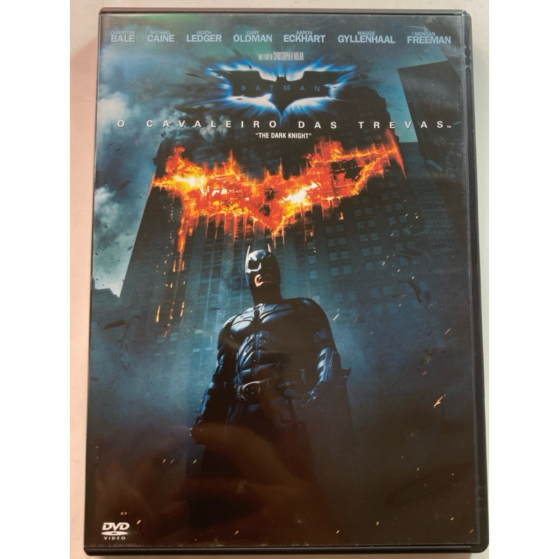 DVD: Batman: O Cavalheiro das Trevas, com Heart Ledger, Christian Bale, Michael Caine e Morgan Freeman