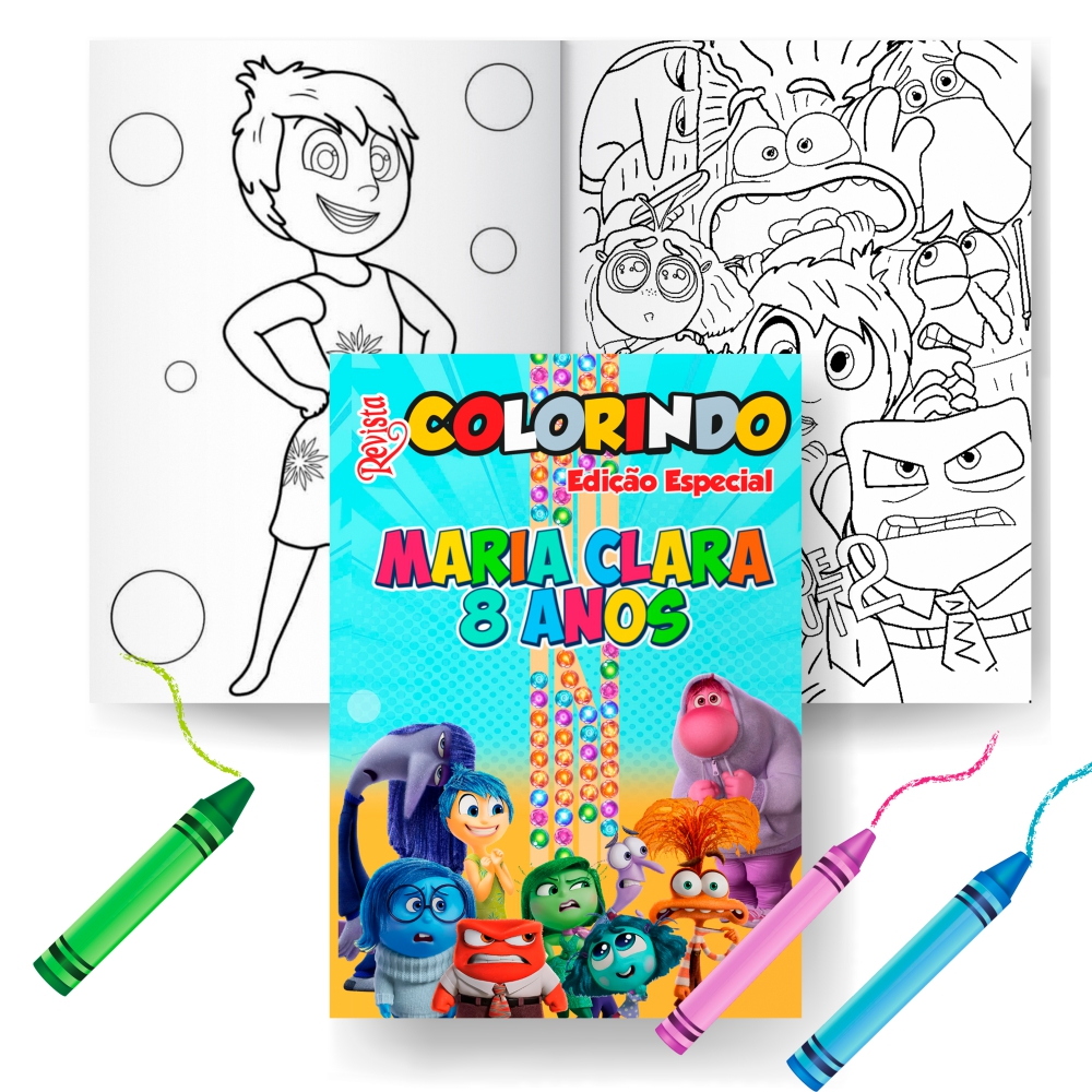 Revistinha para Colorir Divertidamente 2 | Lembrancinha personalizada | Festa infantil | Atividades para Pintar | Livrinho de colorir personalizado (Modelo Capa 2)