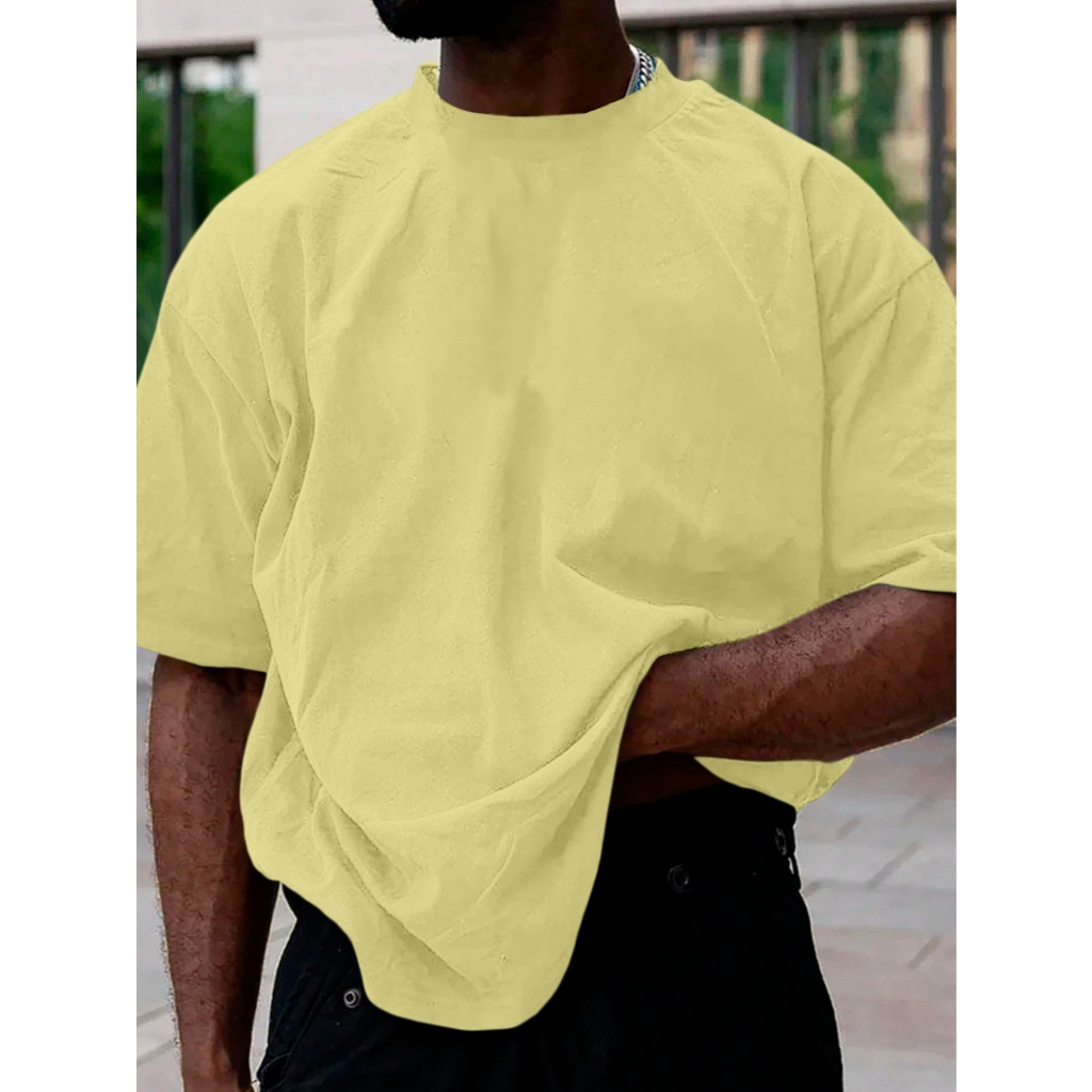 Blusa Unissex Moderna Streetwear Sem Estampa Swag Skatista T Shirt Básica Simples Lisa Casual Despo