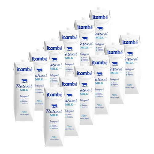 Leite Uht Integral Itambé Natural Milk Caixa Com 12 unidades 1L cada em Oferta na Shopee