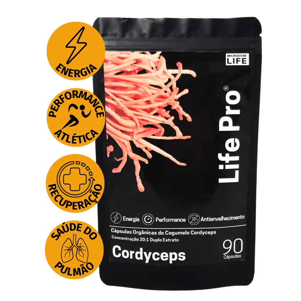 Extrato Cordyceps Militaris - Energia Força e Vitalidade 90 caps MICRODOSE LIFE