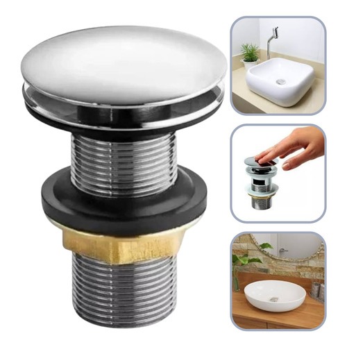 Válvula Click Up Luxo Inteligente Inox Para Cuba Banheiro 1/4 em Oferta na Shopee