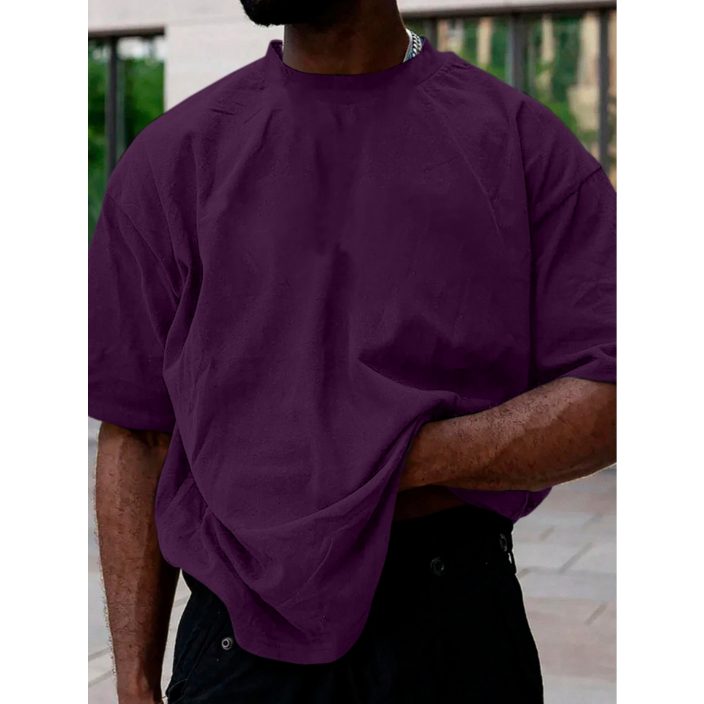 Blusa Despojada Sem Estampa Streetwear Camisa Moderna Unissex Camisa Life Style Swag T Shirt Estilo