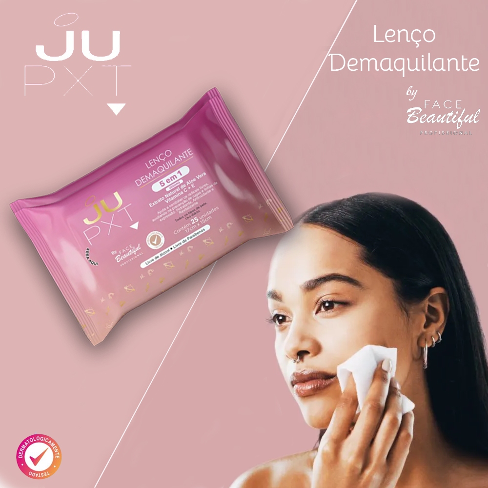 Lenço Demaquilante 5 em 1 Vegano JUPXT em Oferta na Shopee