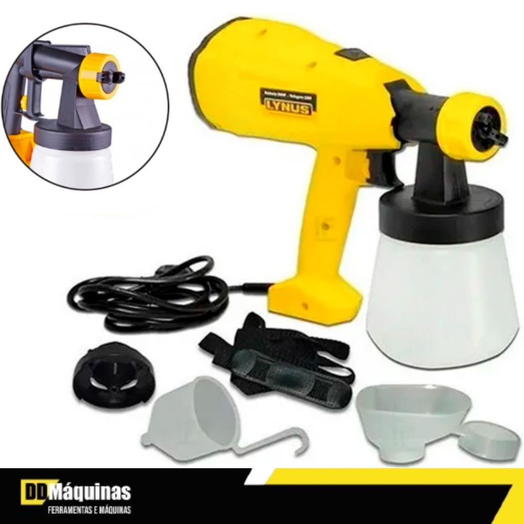 Pistola Pulverizadora Para Pintura Hvlp 350W Ppl-350 - Lynus em Oferta na Shopee
