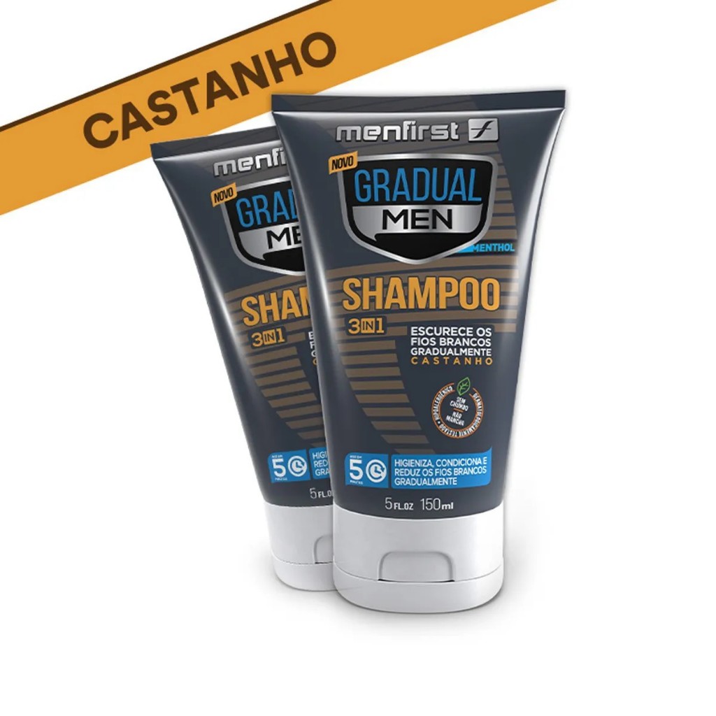 Kit 2 Shampoo Escurecedor para Cabelo ( CASTANHO CLARO ).