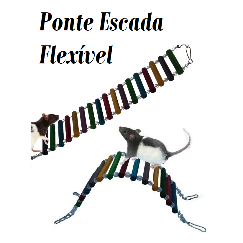 Escada Hamster Ponte Flexível Calopsita Twister Ring Neck Agapornis Periquito Roedores Aves Pássaros Gerbil Camundongo em Oferta na Shopee