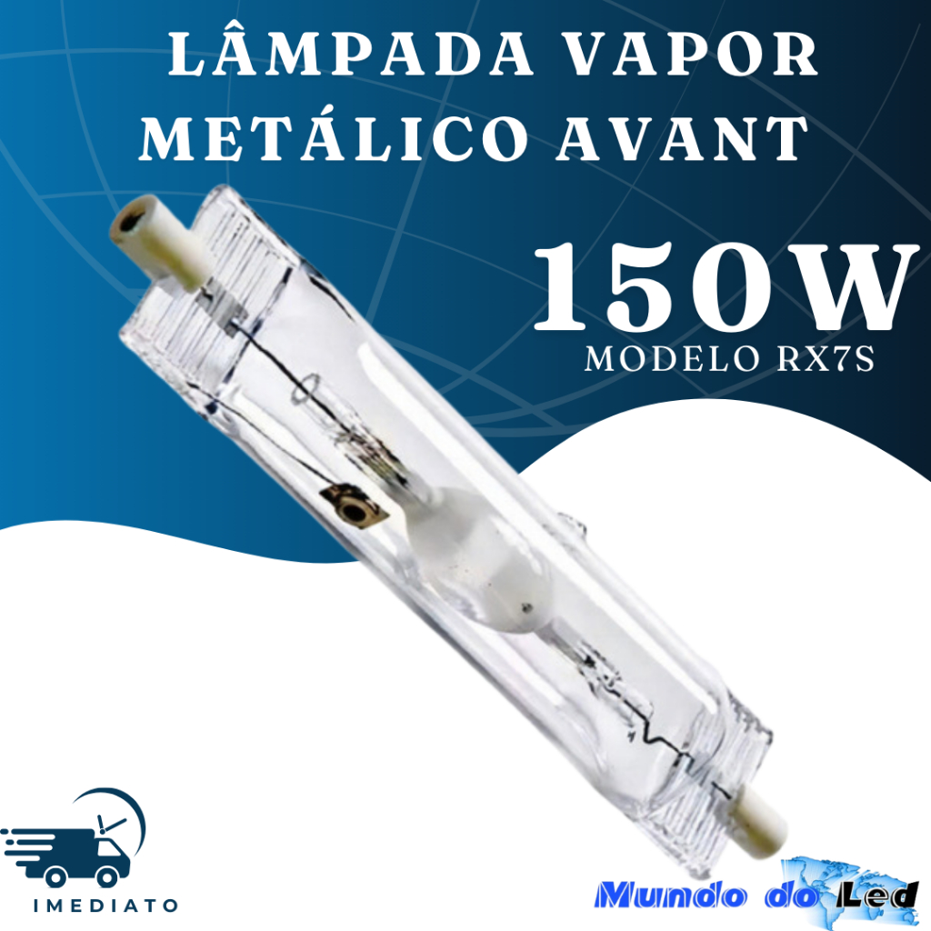 Lâmpada Vapor Metálico Avant   Rx7s 150w  Branca 4200k Duplo Contato Avant