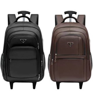 Mochilas 1 ou 2 Peças Bolsa Reforçada Couro Rodinhas Notebook Escolar Trabalho Faculdade Masculinas/Feminina em Oferta na Shopee